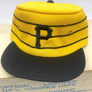 Vintage Pittsburgh Pirates Hat Cap Youth 3-6 MLB Baseball Pillbox 70s 80s